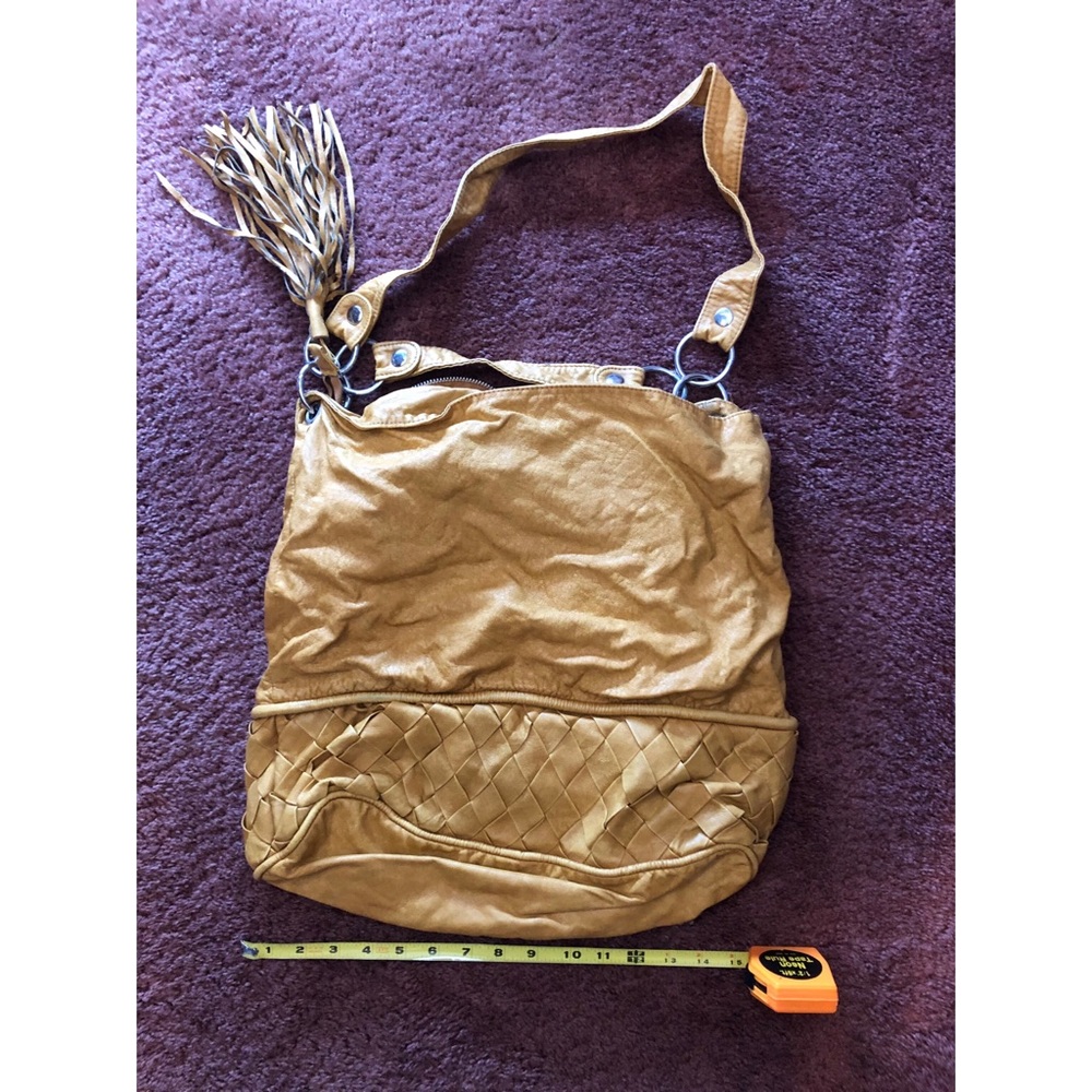 💝 Forever 21 Mustard Yellow Tassel Pleather Purse
